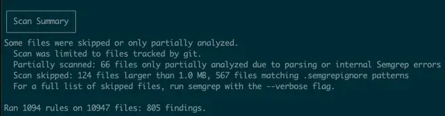semgrep findings