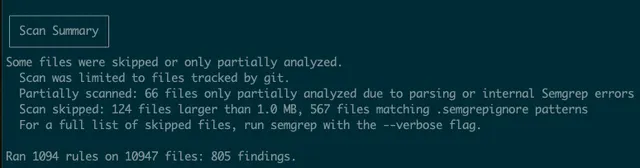 semgrep findings