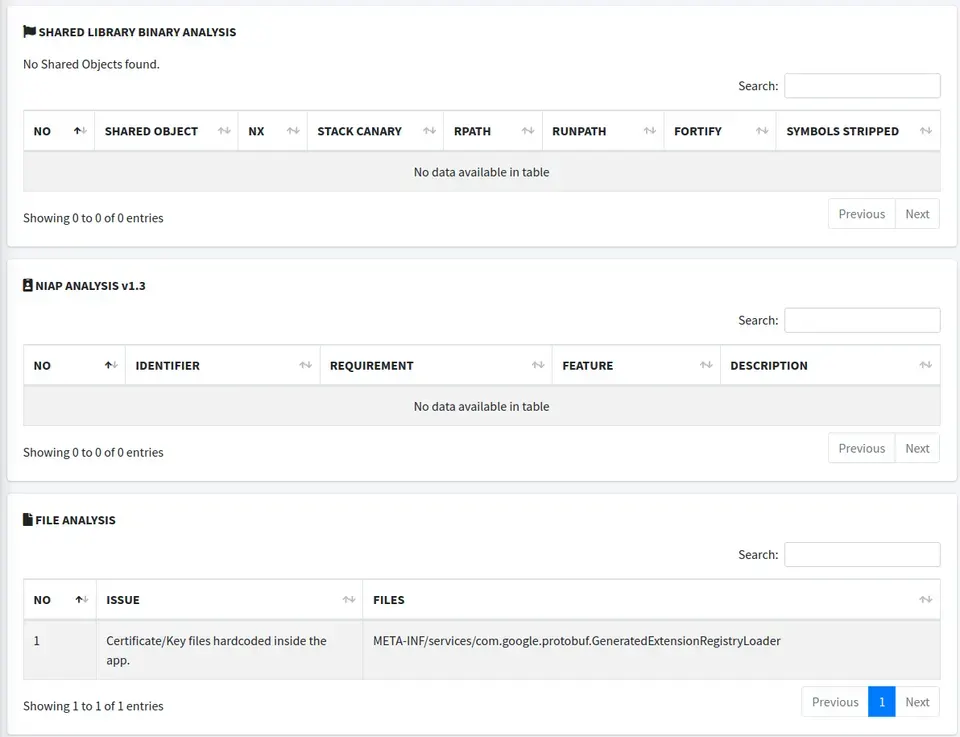 binary niap file analysis — figure from “Even More MobSF – Mobile Application Penetration Testing #4”.