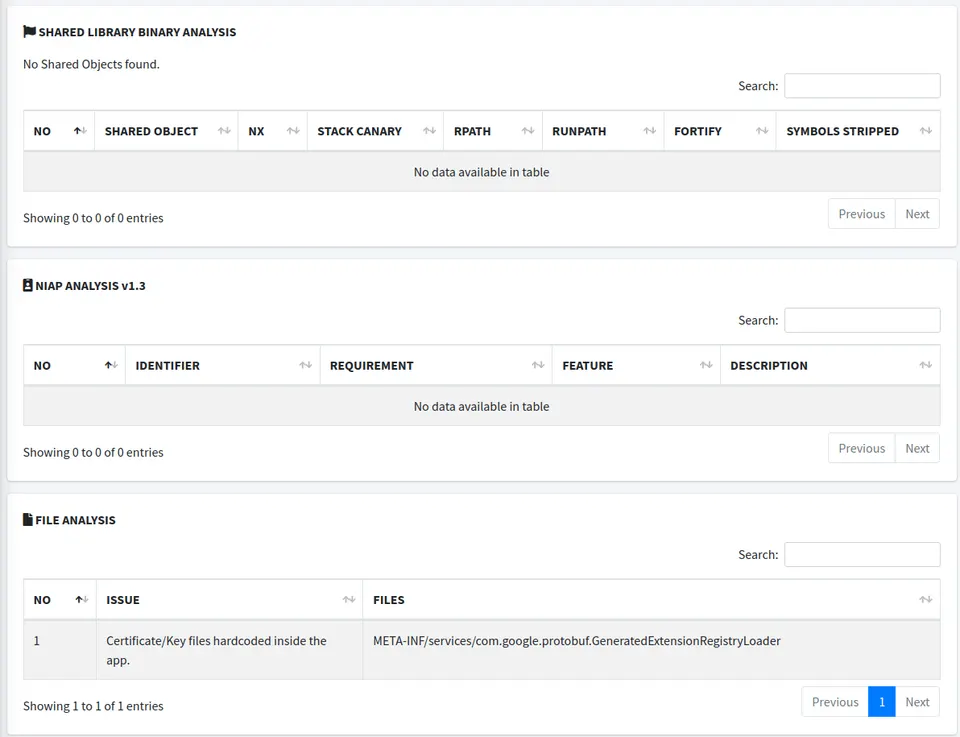 binary niap file analysis — figure from “Even More MobSF – Mobile Application Penetration Testing #4”.