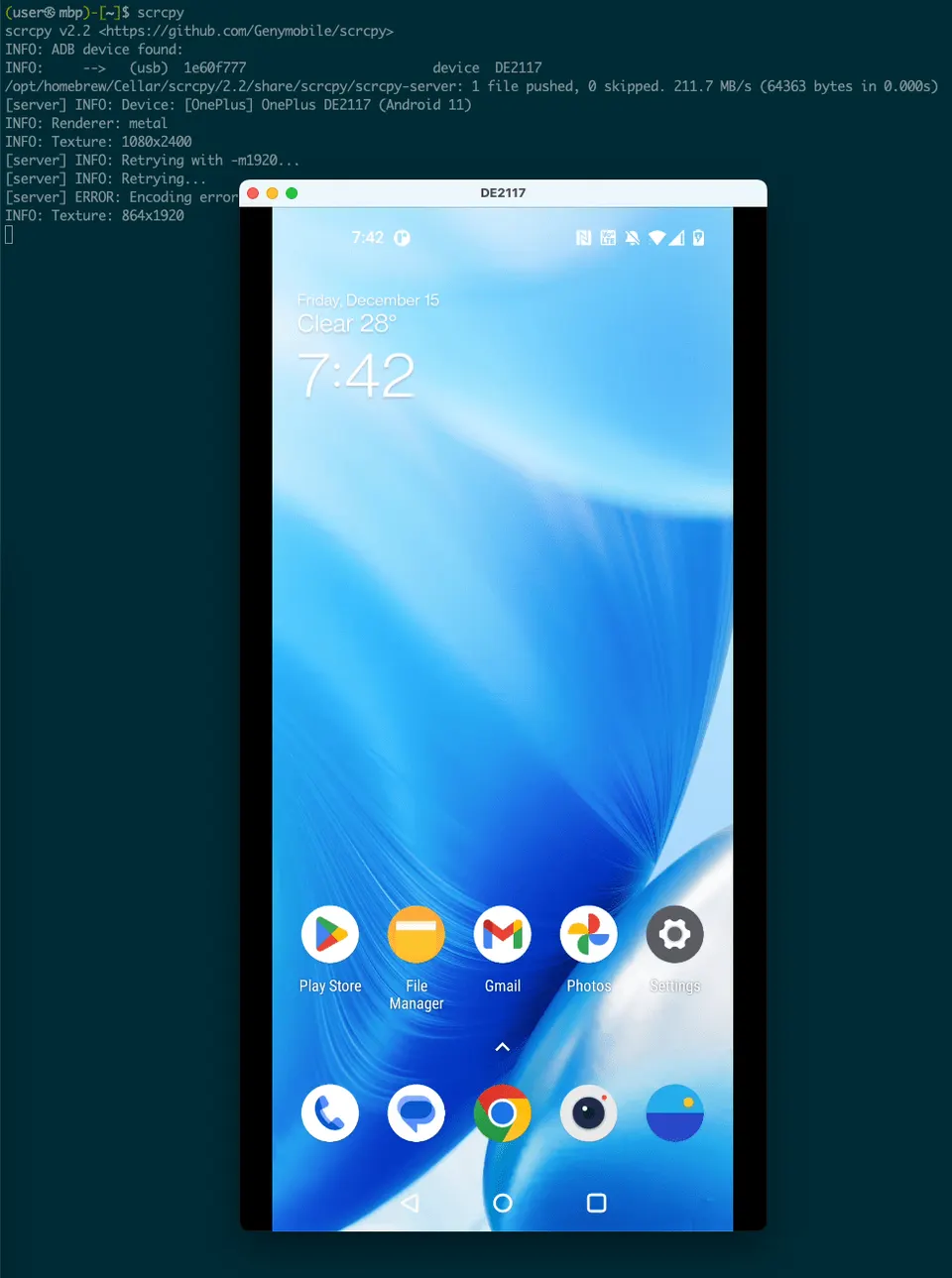 scrcpy — figure from “Android Studio – Mobile Application Penetration Testing #5”.